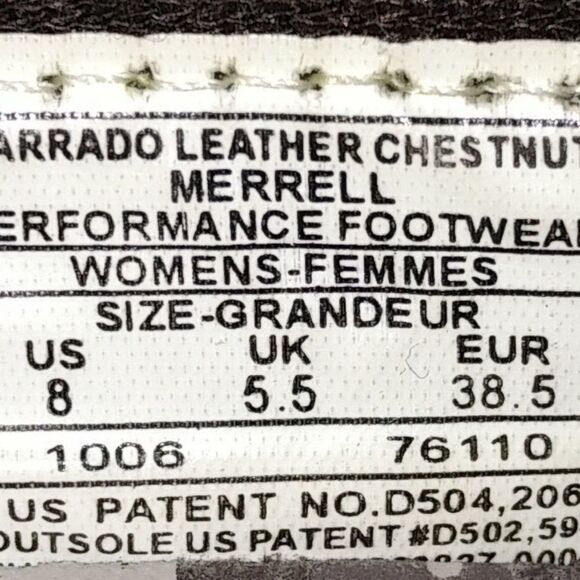 Merrell Barrado Leather Chestnut Women's Casual Shoes Women's‎ Size 8 Brown - Picture 8 of 8